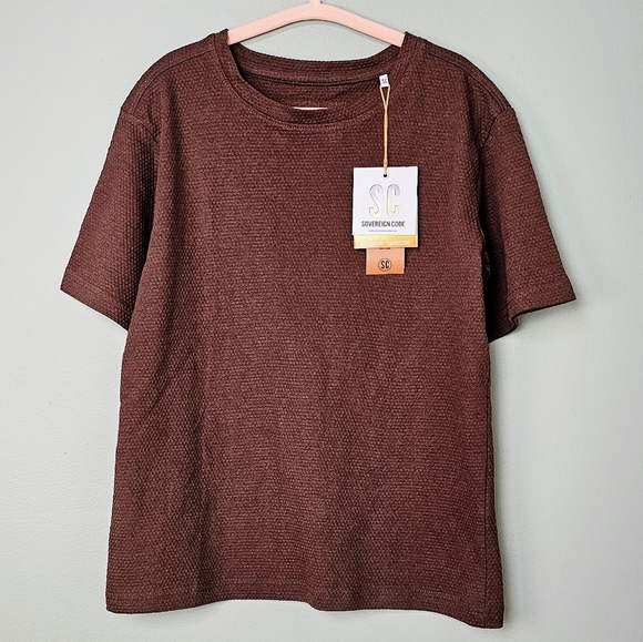 Sovereign Code Kids Sunset Popcorn Textured T-Shirt, Brown, Size MED 10/12 - Picture 4 of 7
